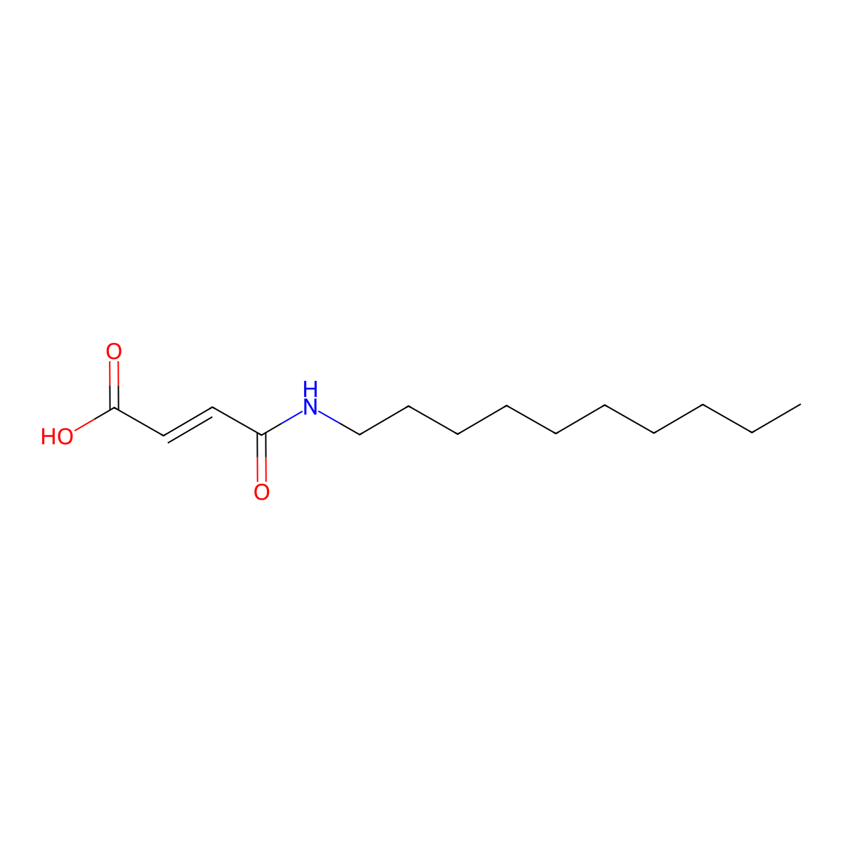 2-Butenoic acid, 4-(decylamino)-4-oxo-, (Z)- molecular structure, CAS 20516-87-4