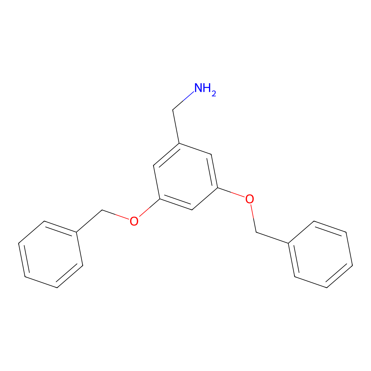 Benzenemethanamine, 3,5-bis(phenylmethoxy)- molecular structure, CAS 205176-41-6