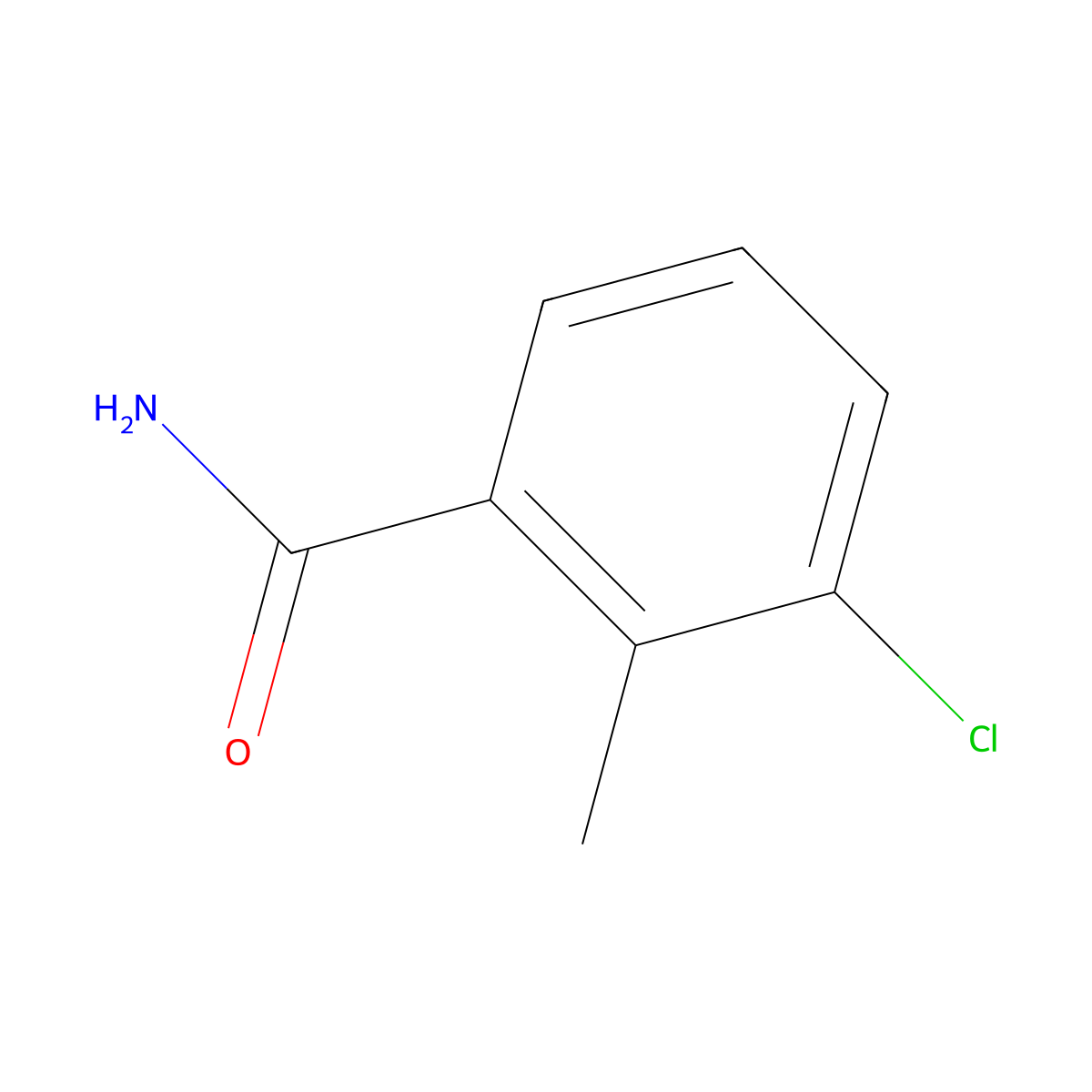 3-Chloro-2-methylbenzamide molecular structure, CAS 205178-79-6
