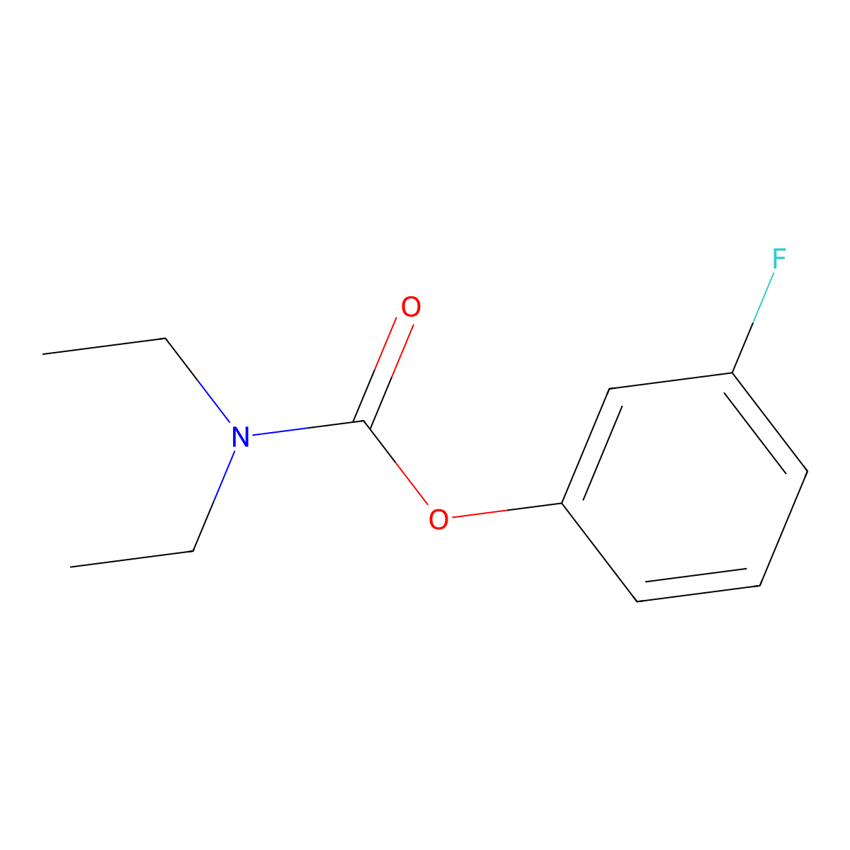 3-Fluorophenyl N,N-diethylcarbamate molecular structure, CAS 205187-05-9