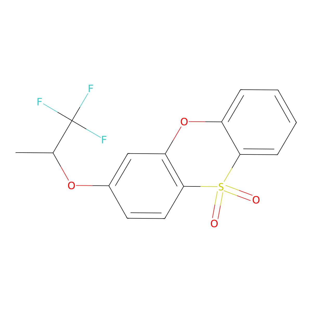 3-(1,1,1-Trifluoropropan-2-yloxy)phenoxathiine 10,10-dioxide molecular structure, CAS 205187-35-5