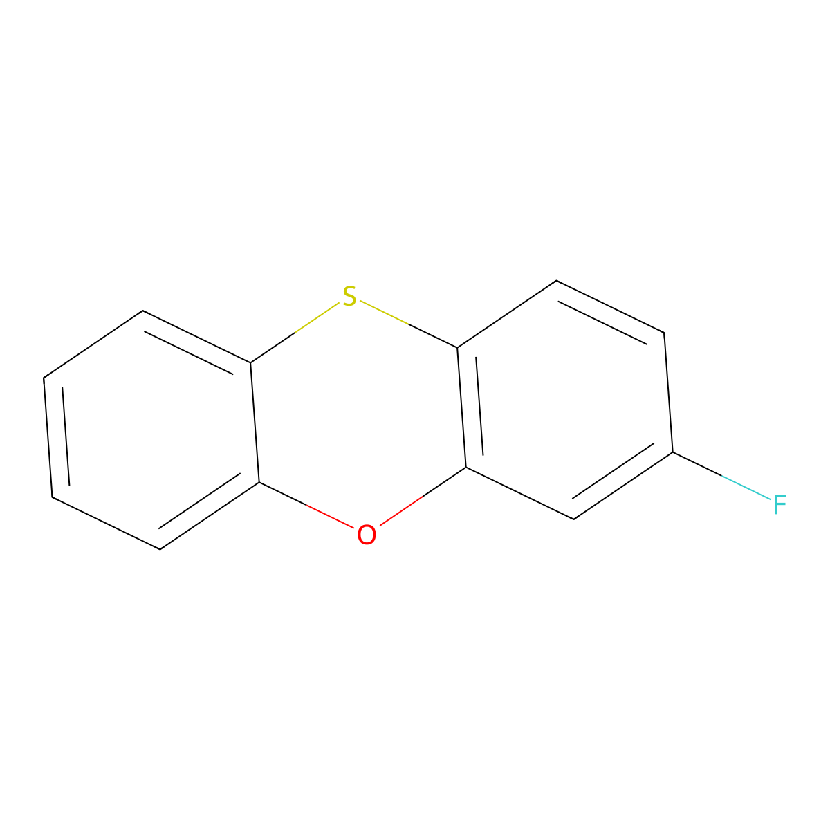 3-Fluorophenoxathiine molecular structure, CAS 205187-77-5