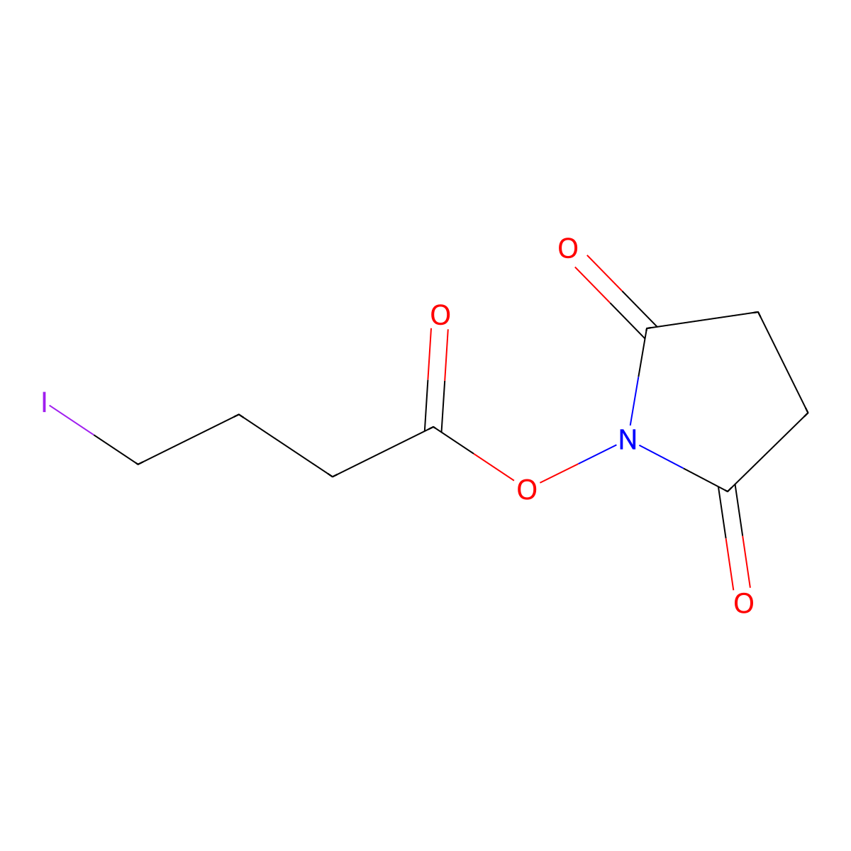 Succinimidyl 4-Iodobutanoate molecular structure, CAS 205187-88-8