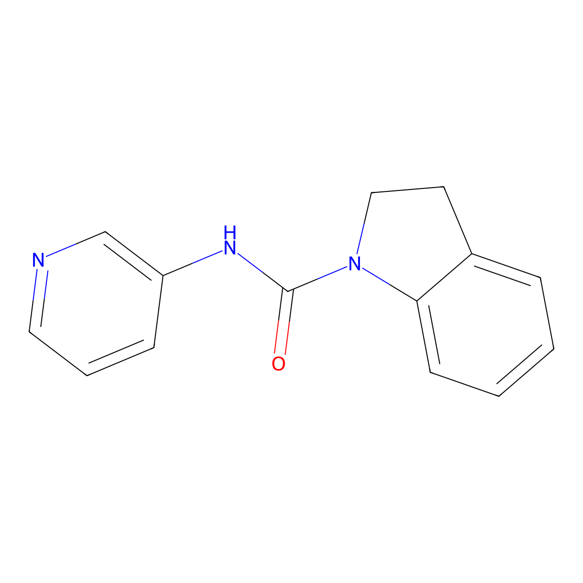 N-(pyridin-3-yl)indoline-1-carboxamide molecular structure, CAS 205192-68-3