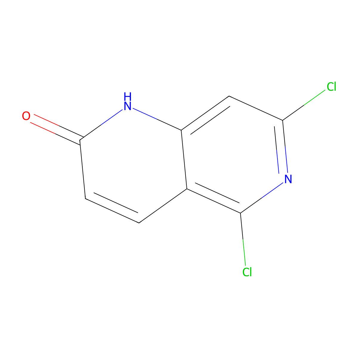 5,7-Dichloro-1,6-naphthyridin-2-ol molecular structure, CAS 2051921-27-6