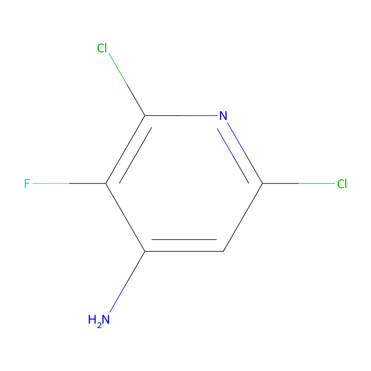 2,6-Dichloro-3-fluoropyridin-4-amine molecular structure, CAS 2051921-49-2