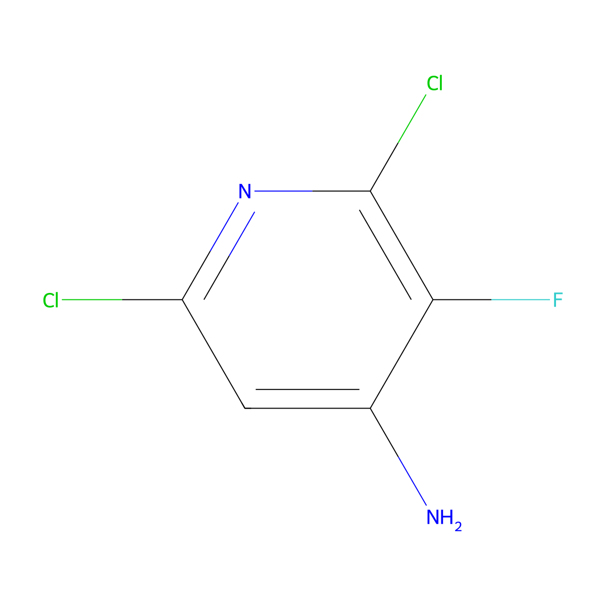 2,6-Dichloro-3-fluoropyridin-4-amine molecular structure, CAS 2051921-49-2