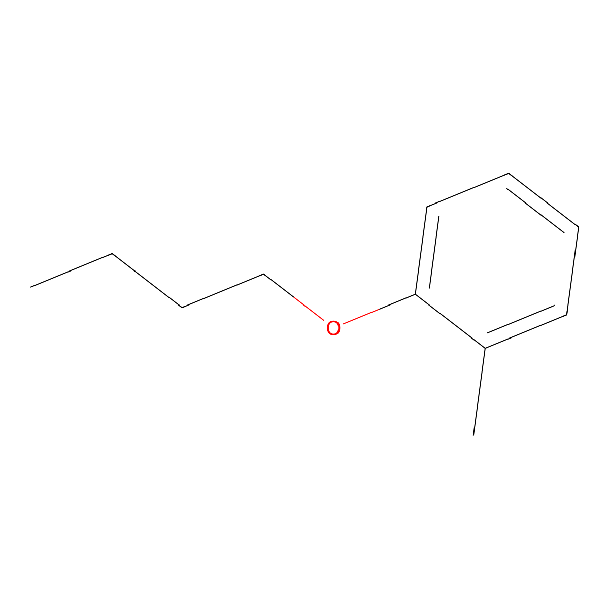 1-Butoxy-2-methylbenzene molecular structure, CAS 2052-13-3