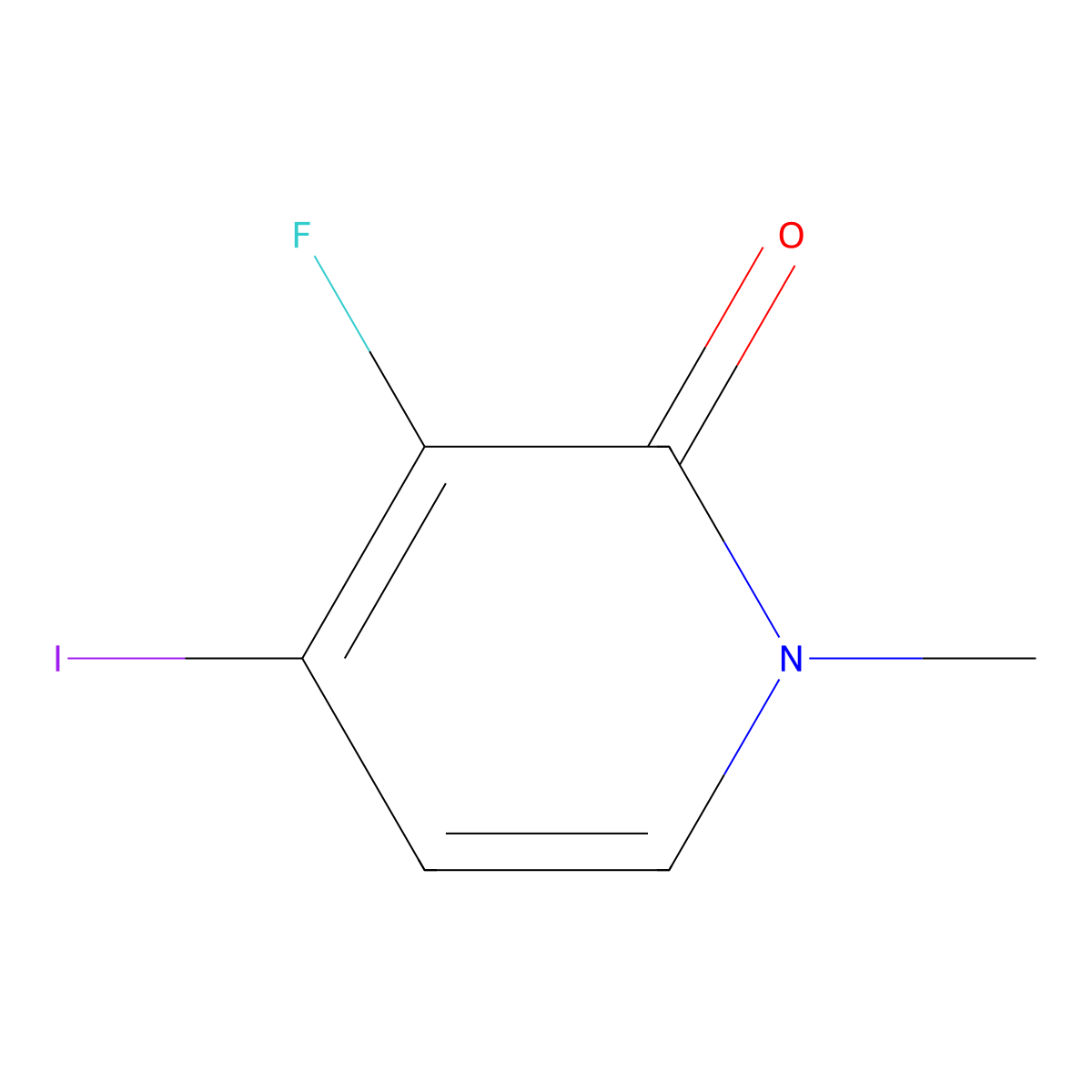 3-Fluoro-4-iodo-1-methylpyridin-2(1H)-one molecular structure, CAS 2052166-65-9