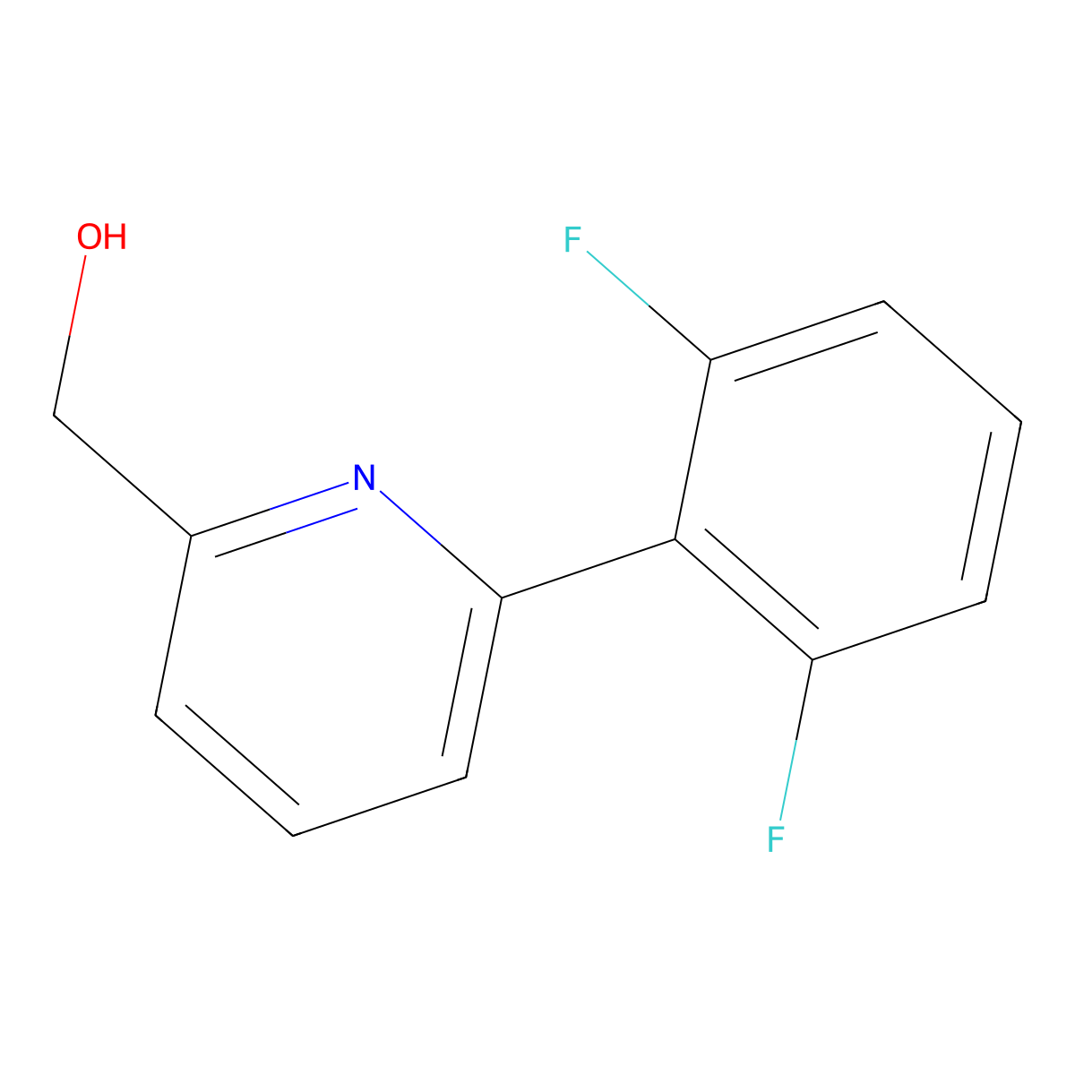 (6-(2,6-Difluorophenyl)pyridin-2-yl)methanol molecular structure, CAS 2052193-83-4