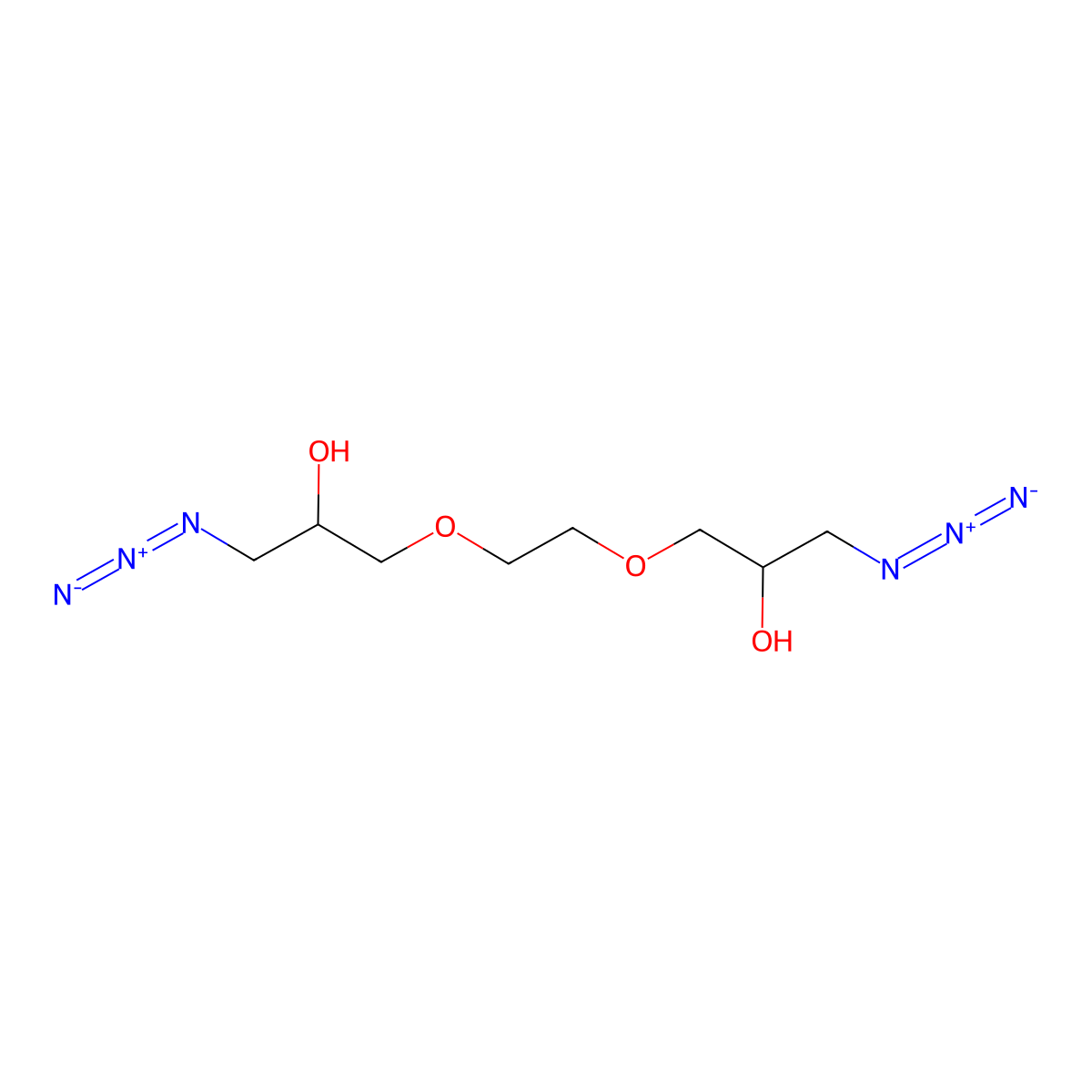 1-Azido-3-[2-(3-azido-2-hydroxypropoxy)ethoxy]propan-2-ol molecular structure, CAS 2052281-67-9
