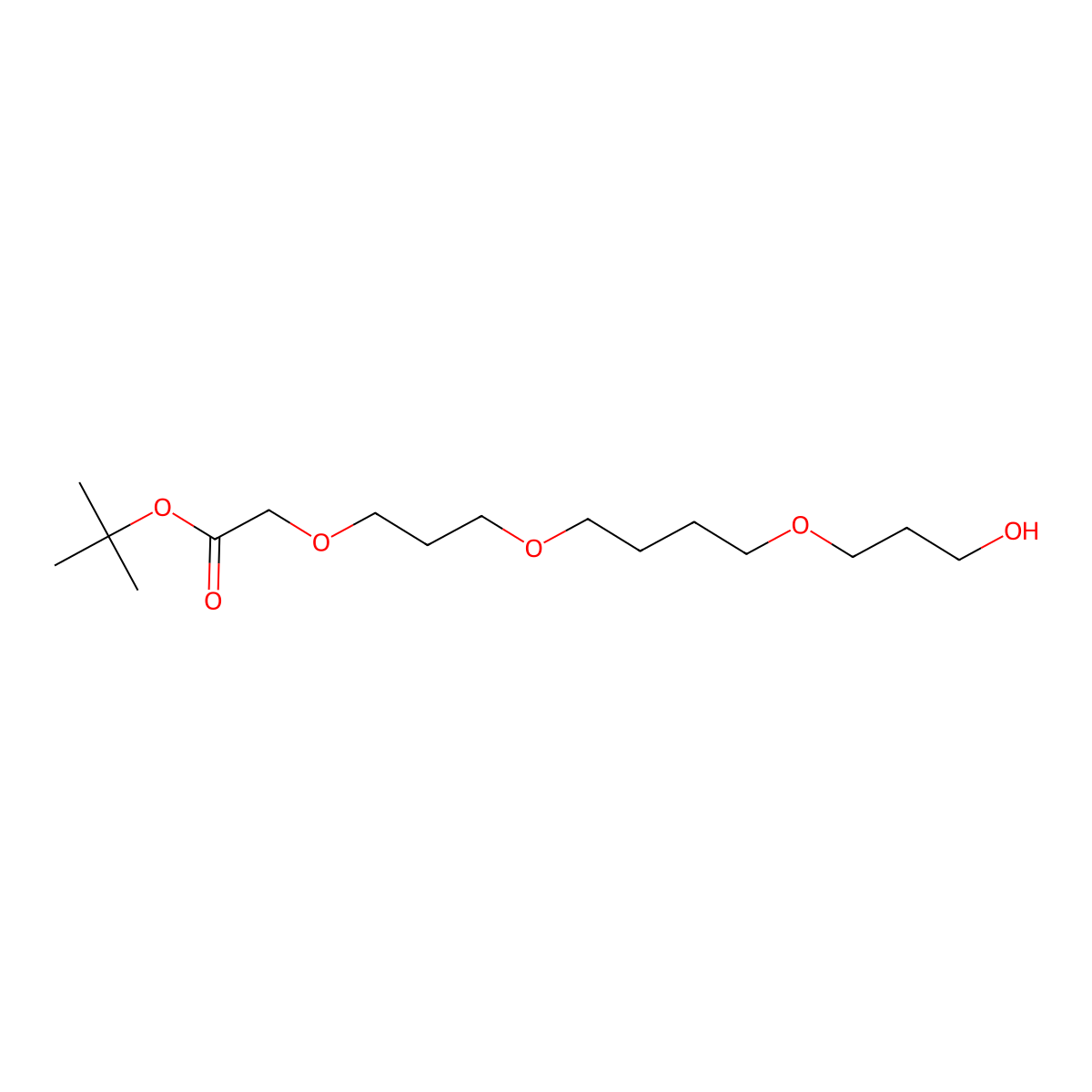 Tert-butyl 2-(3-(4-(3-hydroxypropoxy)butoxy)propoxy)acetate molecular structure, CAS 2052306-04-2
