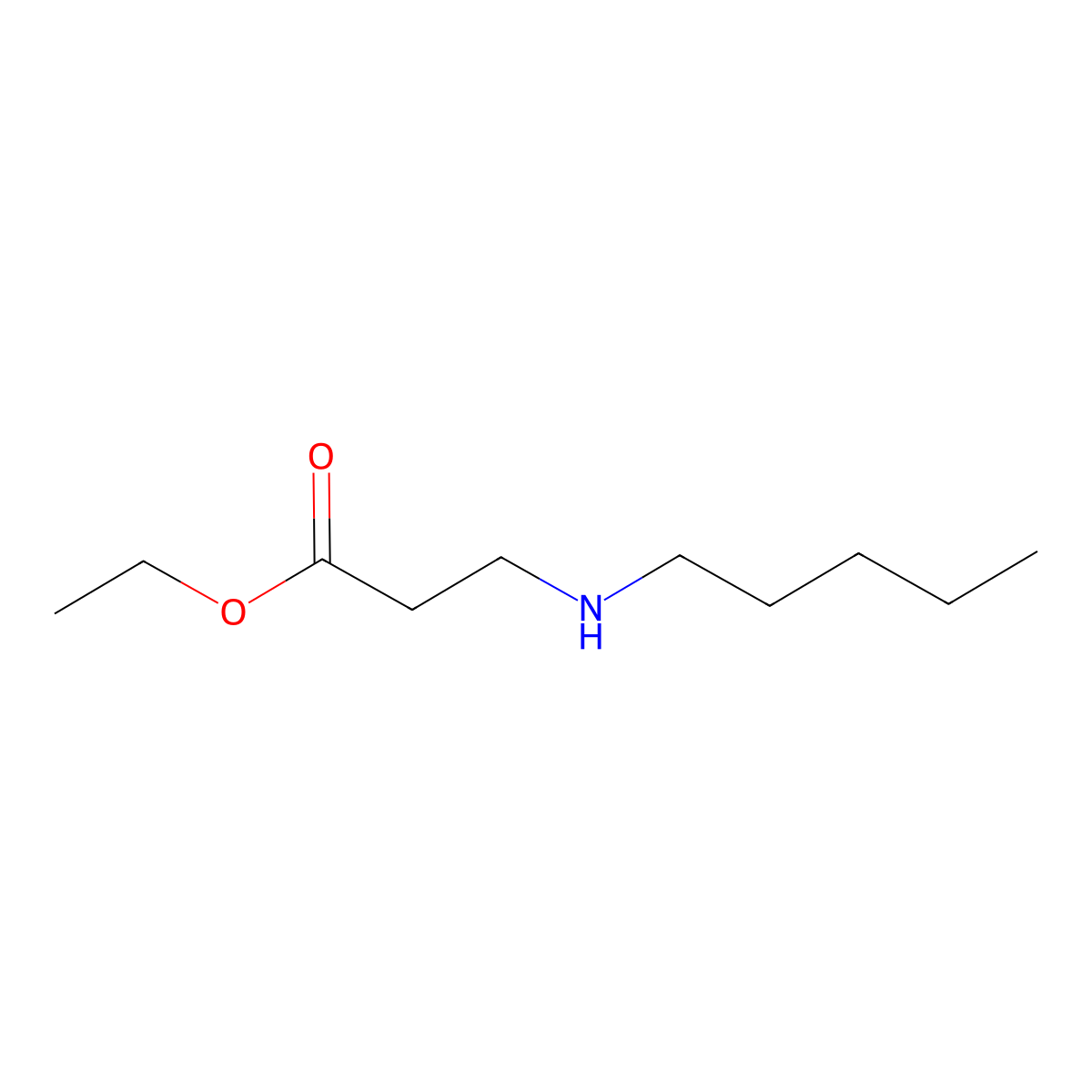 Ethyl 3-(pentylamino)propanoate molecular structure, CAS 205237-08-7