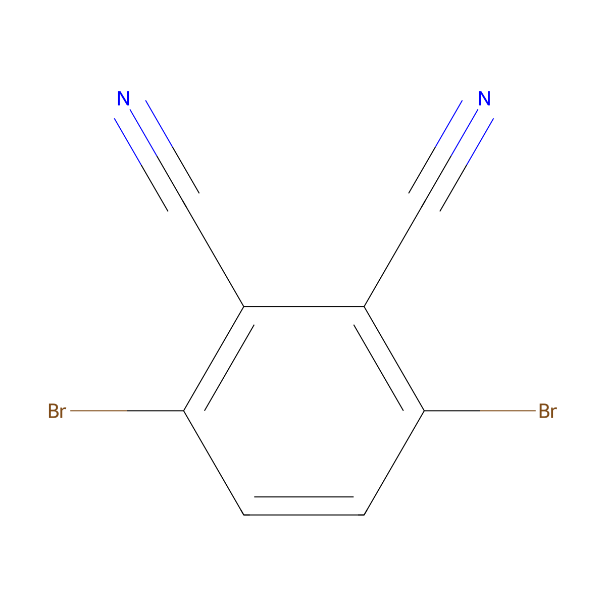 3,6-Dibromophthalonitrile molecular structure, CAS 205237-15-6