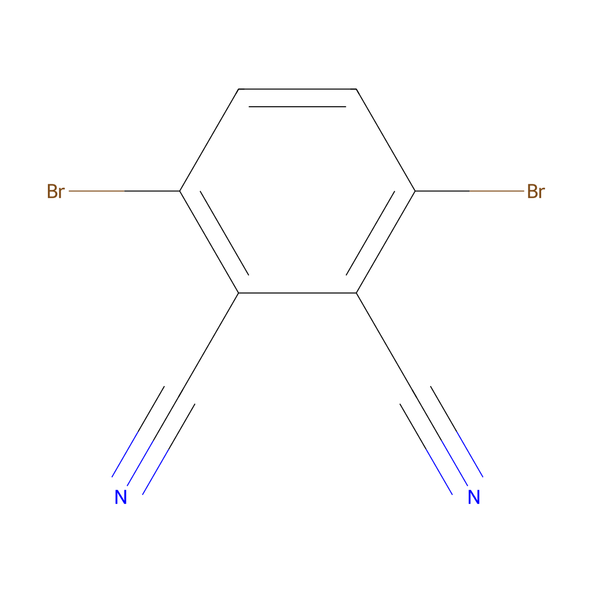 3,6-Dibromophthalonitrile molecular structure, CAS 205237-15-6