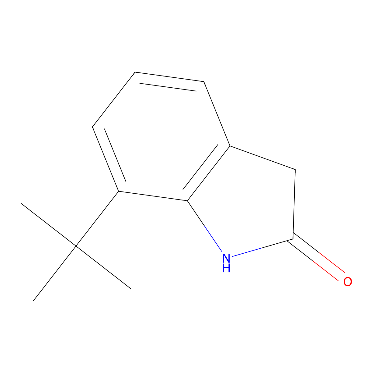 7-(tert-Butyl)indolin-2-one molecular structure, CAS 205241-94-7