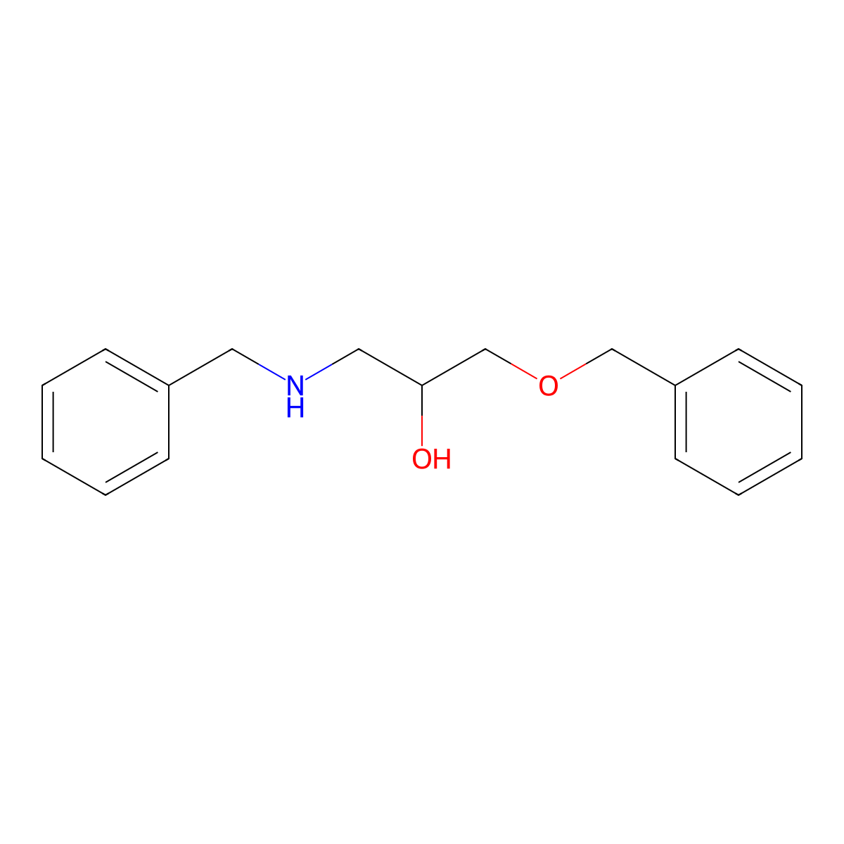 (R)-1-(benzylamino)-3-(benzyloxy)propan-2-ol molecular structure, CAS 205242-58-6