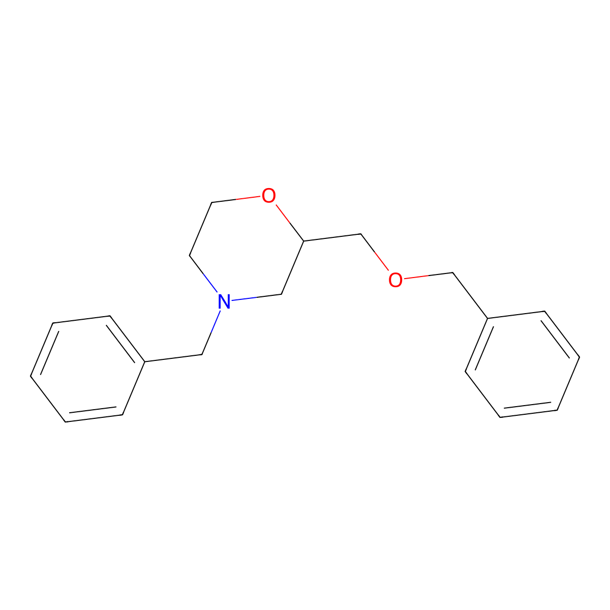 (R)-4-benzyl-2-((benzyloxy)methyl)morpholine molecular structure, CAS 205242-60-0