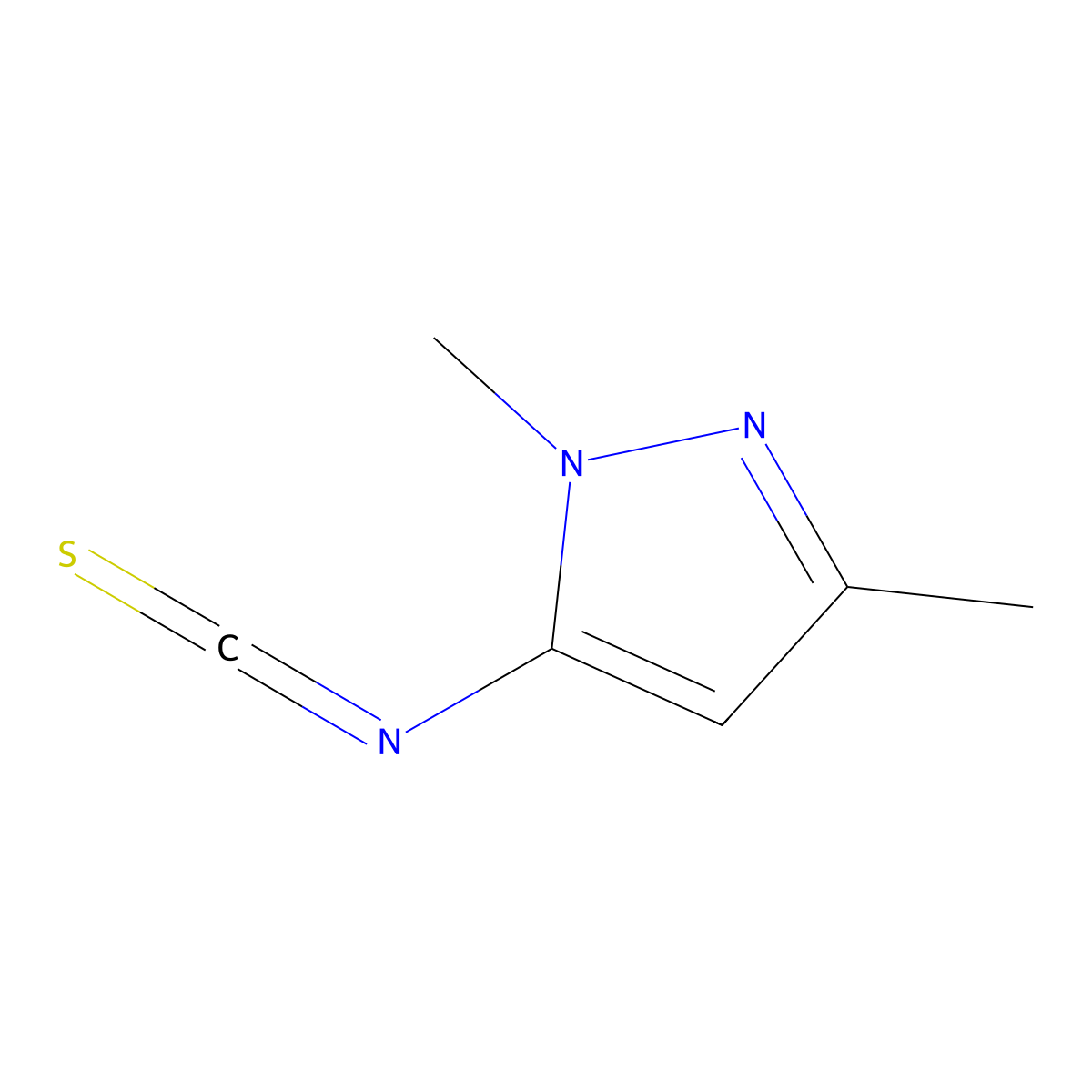 5-Isothiocyanato-1,3-dimethyl-1H-pyrazole molecular structure, CAS 205246-65-7