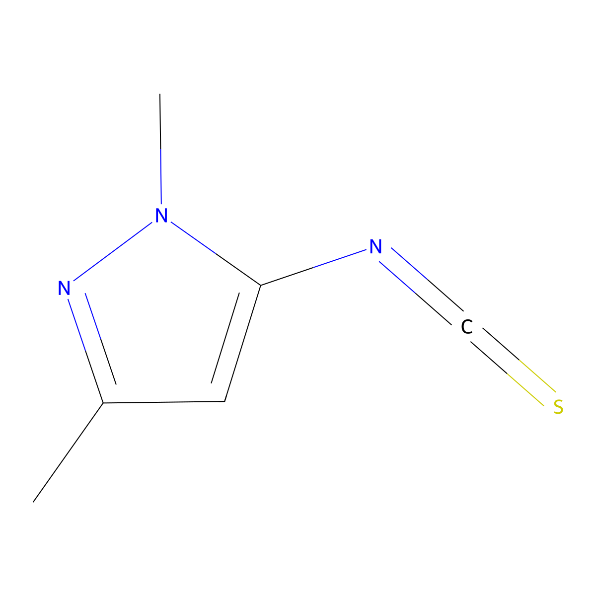 5-Isothiocyanato-1,3-dimethyl-1H-pyrazole molecular structure, CAS 205246-65-7