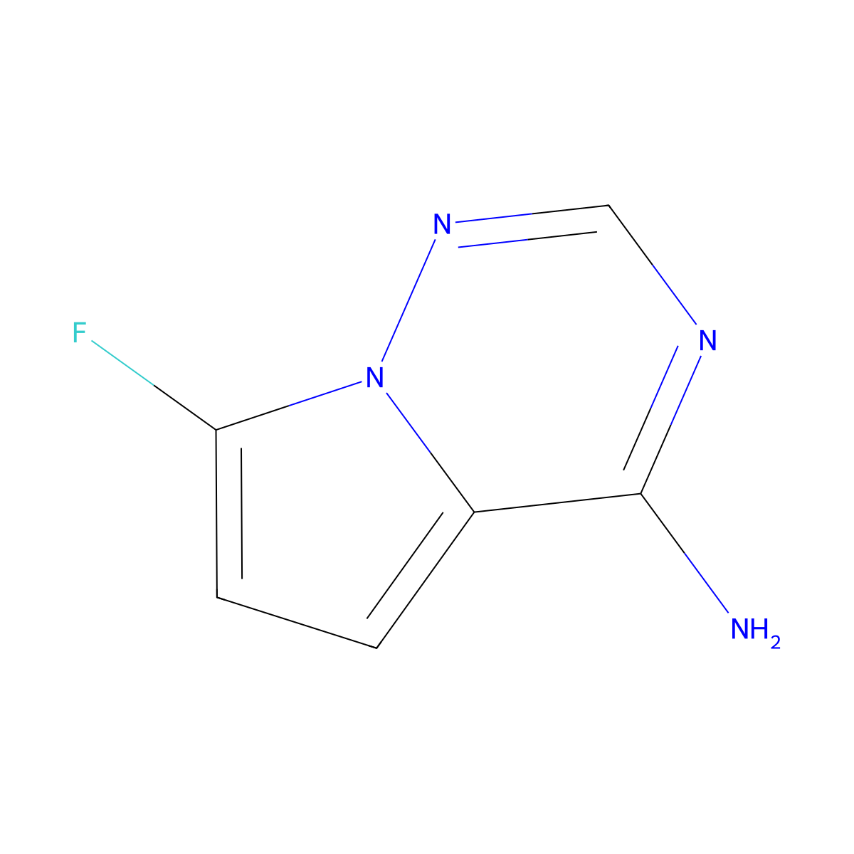 7-Fluoropyrrolo[2,1-f][1,2,4]triazin-4-amine molecular structure, CAS 2052588-85-7