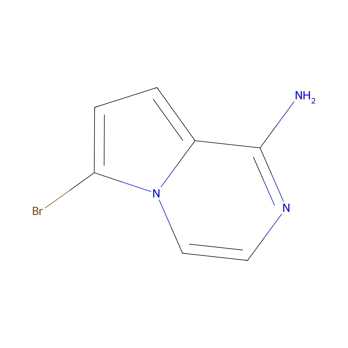 6-Bromopyrrolo[1,2-a]pyrazin-1-amine molecular structure, CAS 2052589-16-7