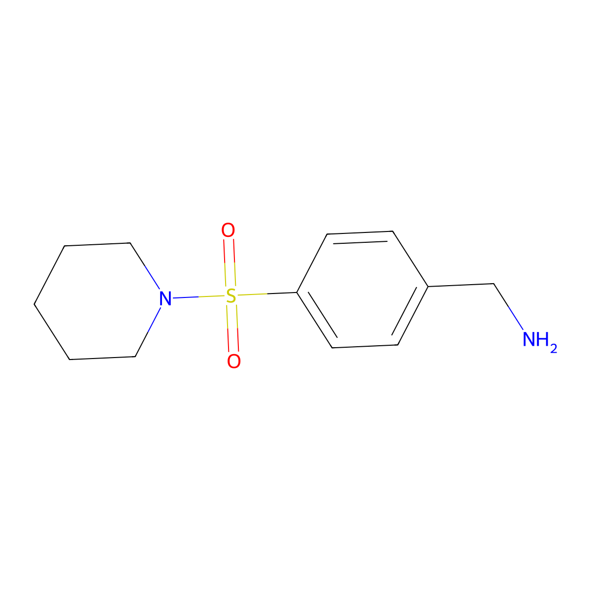 (4-(Piperidin-1-ylsulfonyl)phenyl)methanamine molecular structure, CAS 205259-71-8