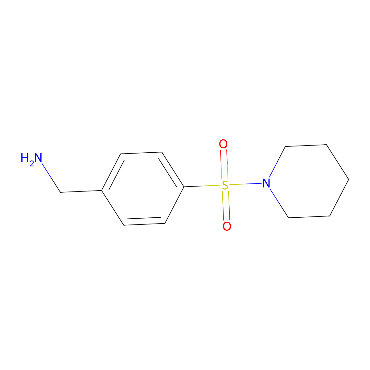 (4-(Piperidin-1-ylsulfonyl)phenyl)methanamine molecular structure, CAS 205259-71-8