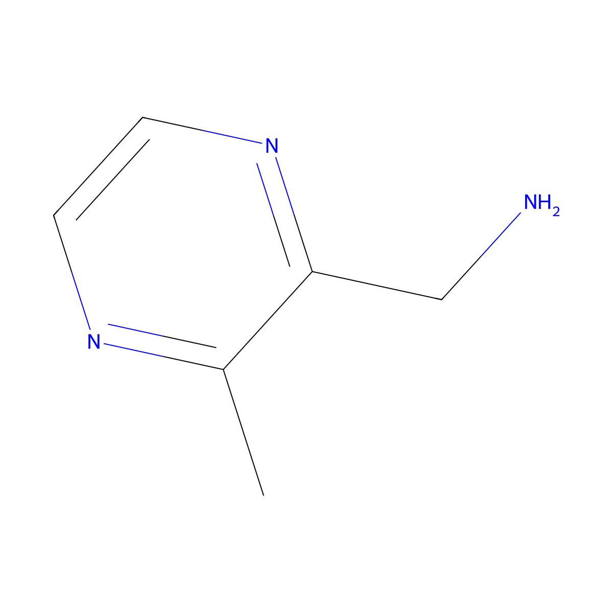 (3-Methylpyrazin-2-yl)methanamine molecular structure, CAS 205259-75-2