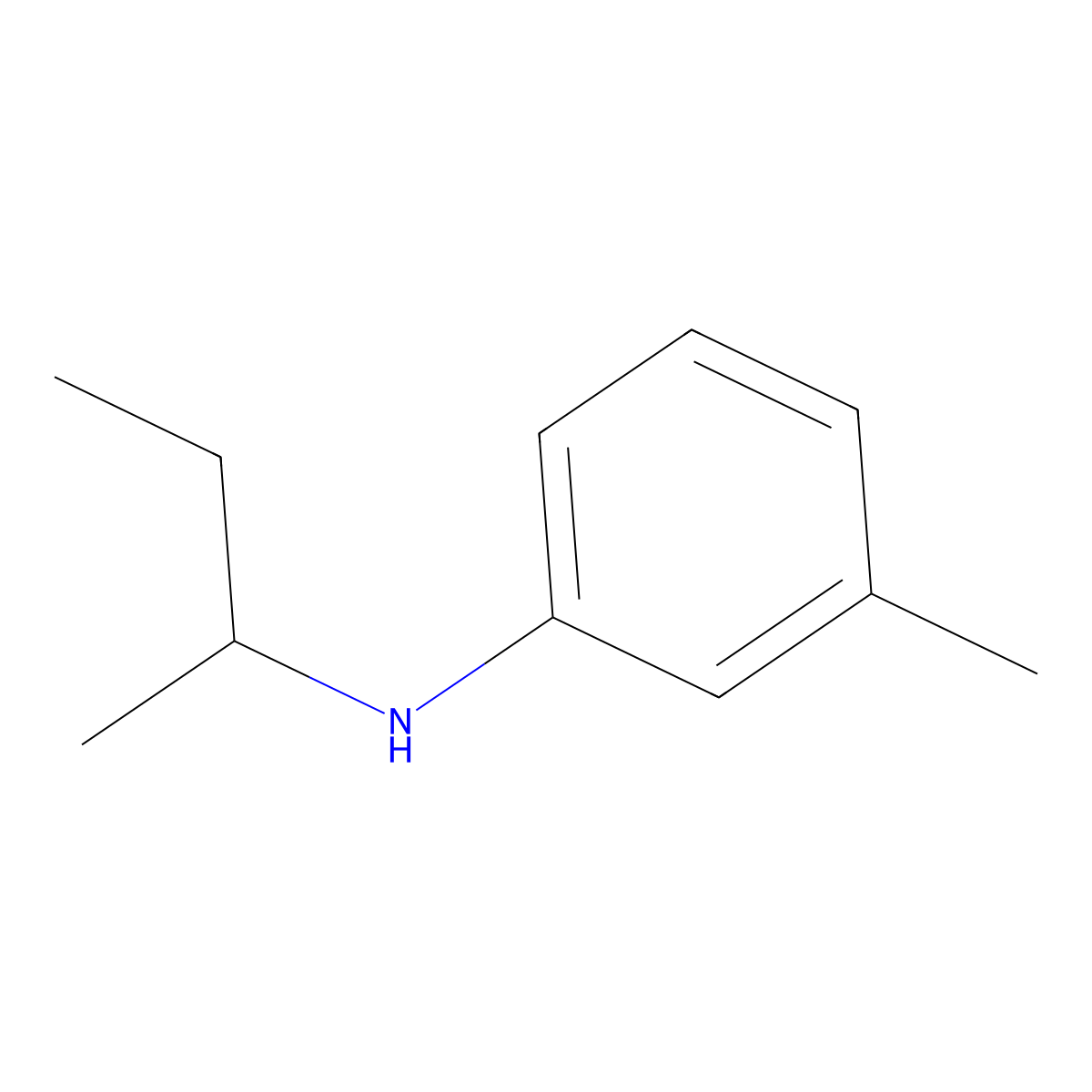 N-(Butan-2-yl)-3-methylaniline molecular structure, CAS 205262-24-4