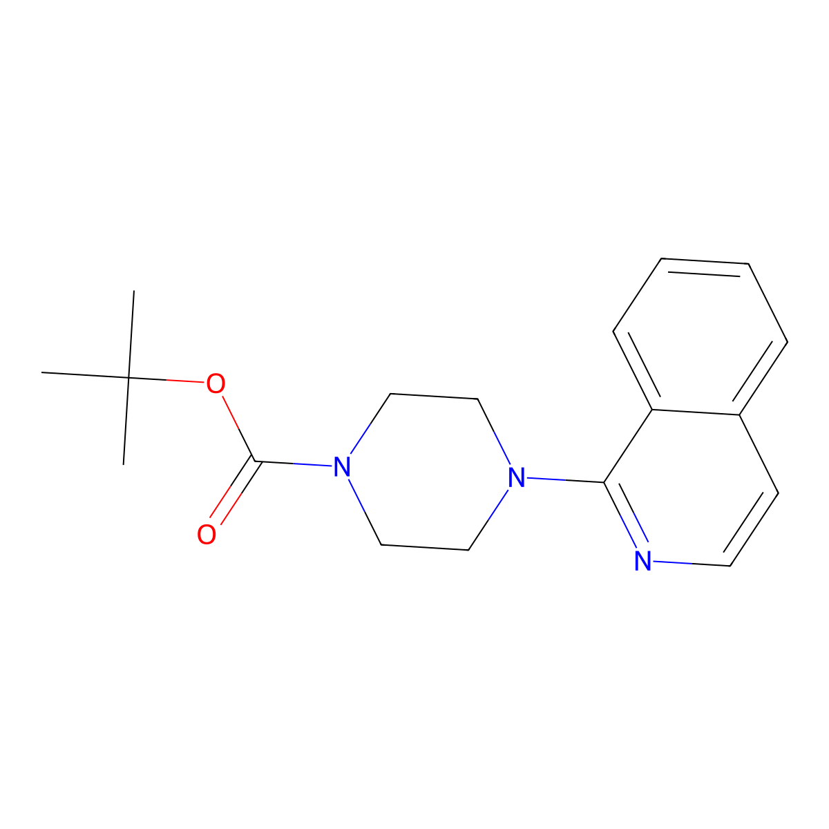 tert-Butyl 4-(isoquinolin-1-yl)piperazine-1-carboxylate molecular structure, CAS 205264-33-1