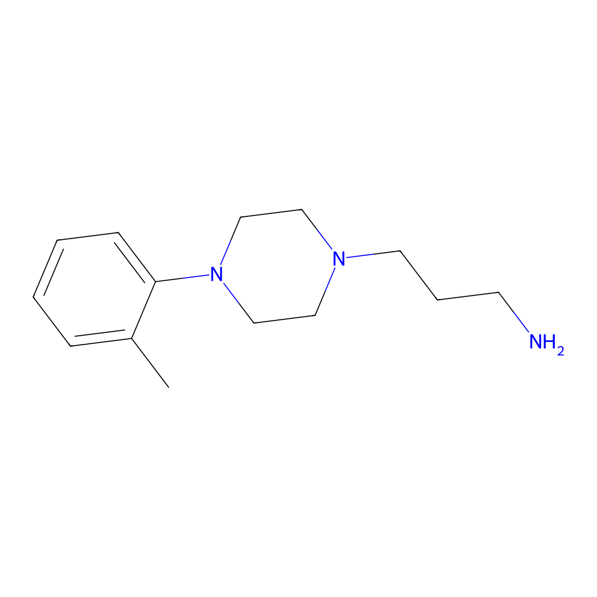3-[4-(2-Methylphenyl)piperazin-1-yl]propan-1-amine molecular structure, CAS 20529-21-9