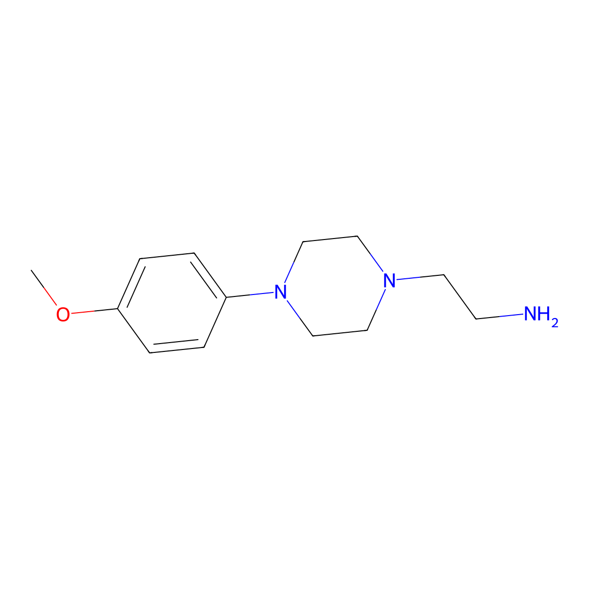 2-[4-(4-Methoxyphenyl)piperazin-1-yl]ethanamine molecular structure, CAS 20529-26-4