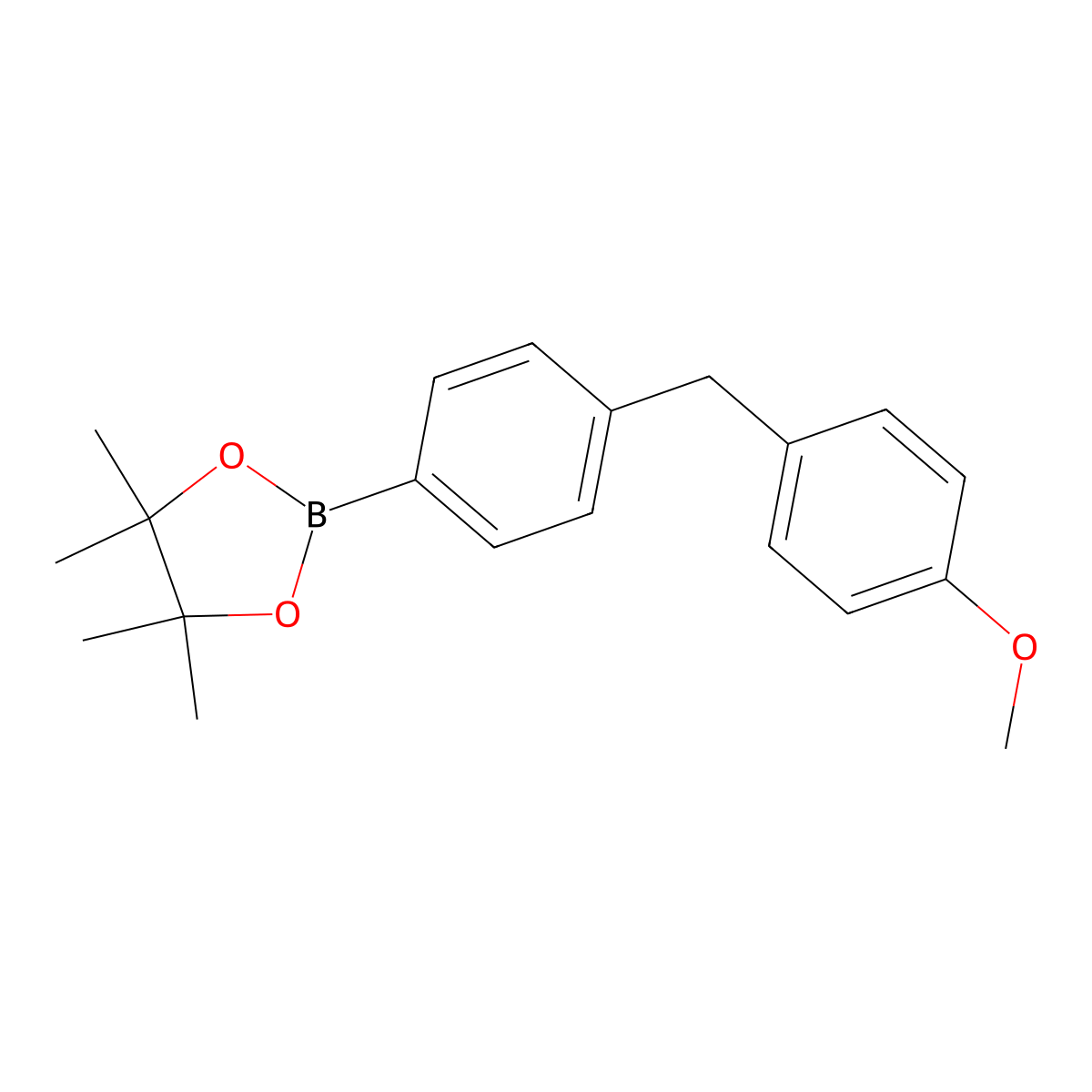 2-{4-[(4-Methoxyphenyl)methyl]phenyl}-4,4,5,5-tetramethyl-1,3,2-dioxaborolane molecular structure, CAS 2052955-21-0