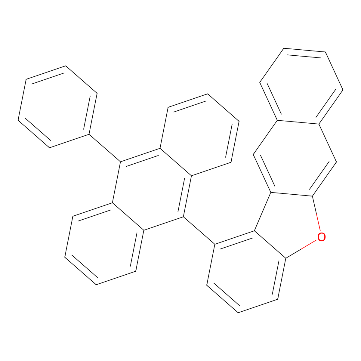 1-(10-Phenylanthracen-9-yl)naphtho[2,3-b]benzofuran molecular structure, CAS 2052965-74-7