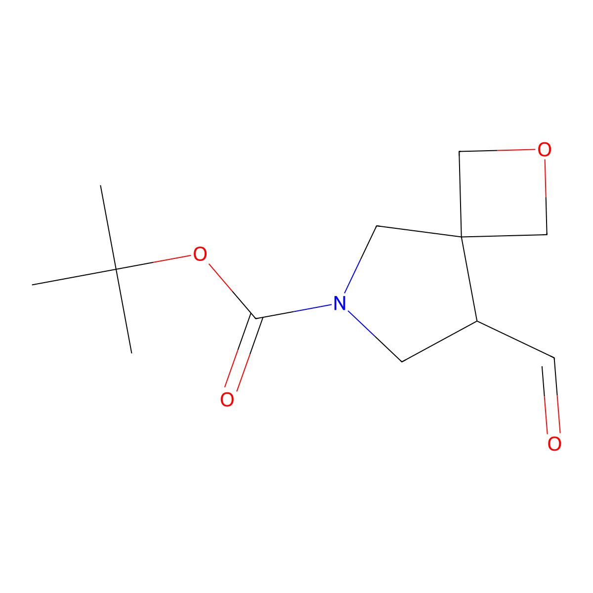 Tert-butyl 8-formyl-2-oxa-6-azaspiro[3.4]octane-6-carboxylate molecular structure, CAS 2052992-65-9