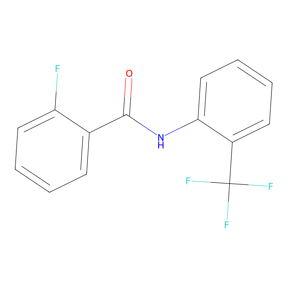 2-fluoro-N-[2-(trifluoromethyl)phenyl]benzamide molecular structure, CAS 2053-94-3