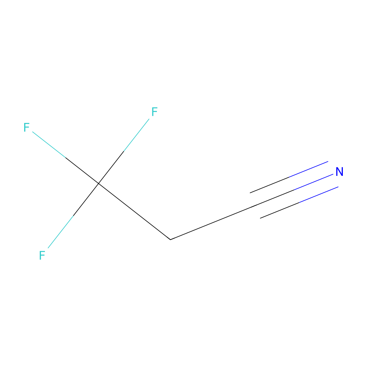 3,3,3-Trifluoropropanenitrile molecular structure, CAS 20530-38-5
