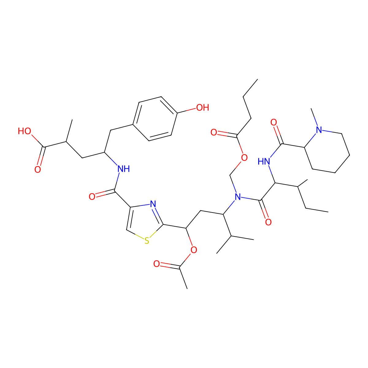 Tubulysin B molecular structure, CAS 205304-87-6