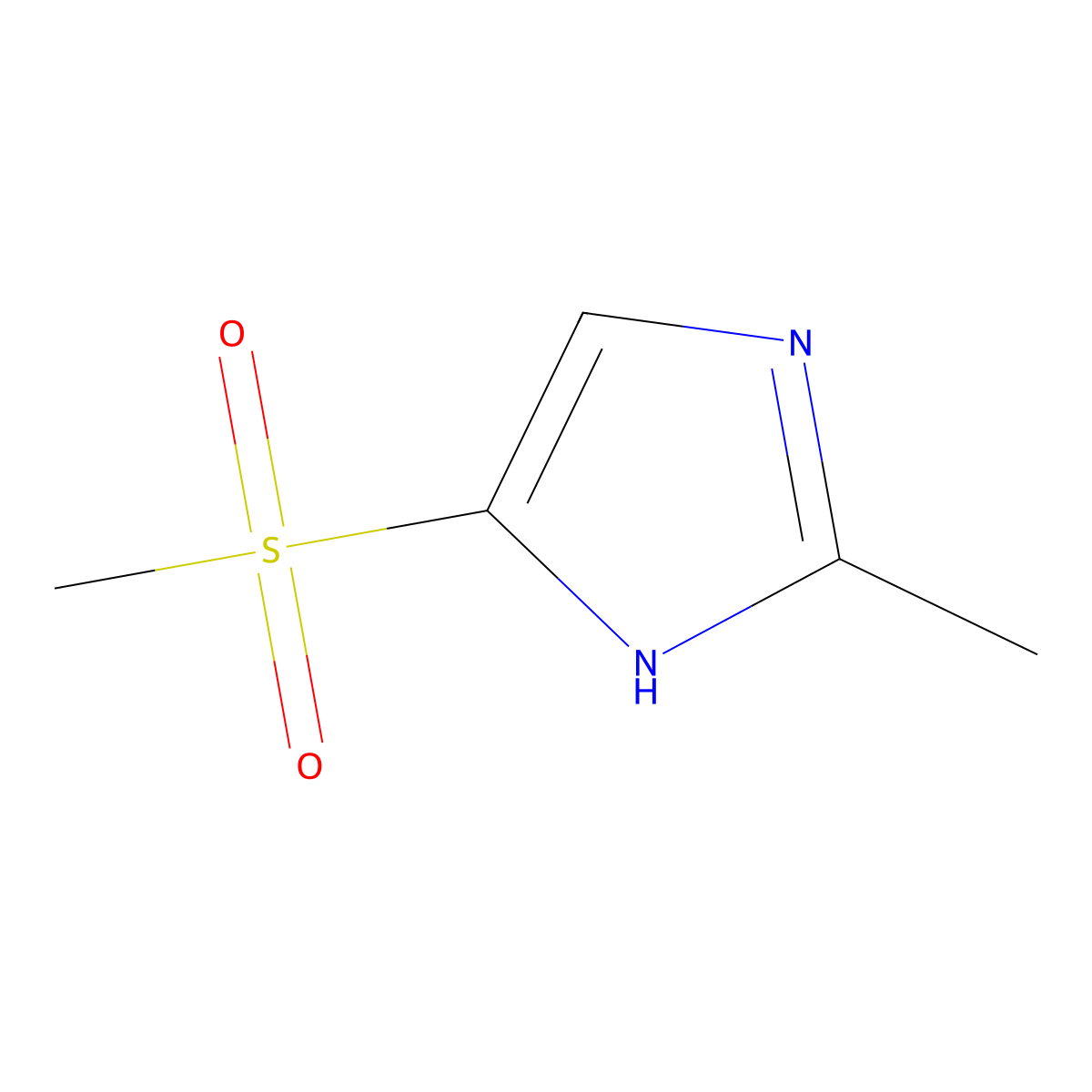 2-Methyl-4-(methylsulfonyl)-1H-imidazole molecular structure, CAS 205311-74-6