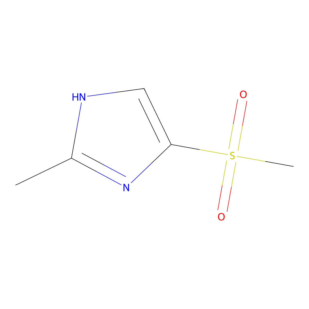 2-Methyl-4-(methylsulfonyl)-1H-imidazole molecular structure, CAS 205311-74-6