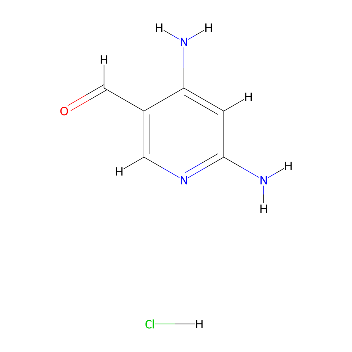 4,6-Diaminonicotinaldehyde hydrochloride molecular structure, CAS 205313-04-8