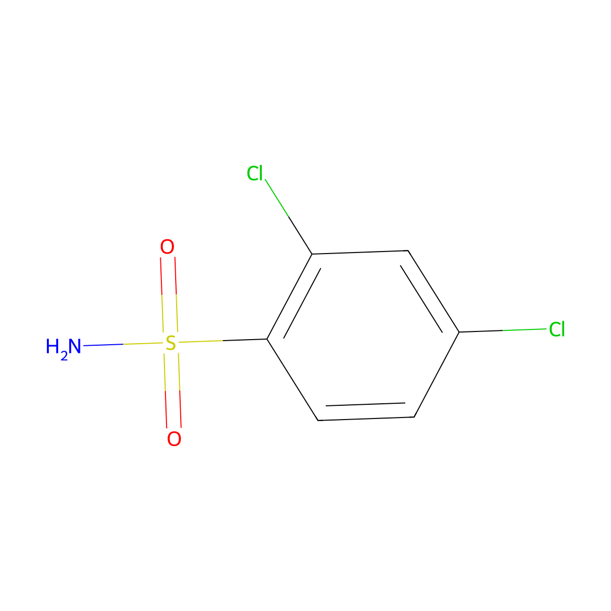 2,4-Dichlorobenzenesulfonamide molecular structure, CAS 20532-15-4