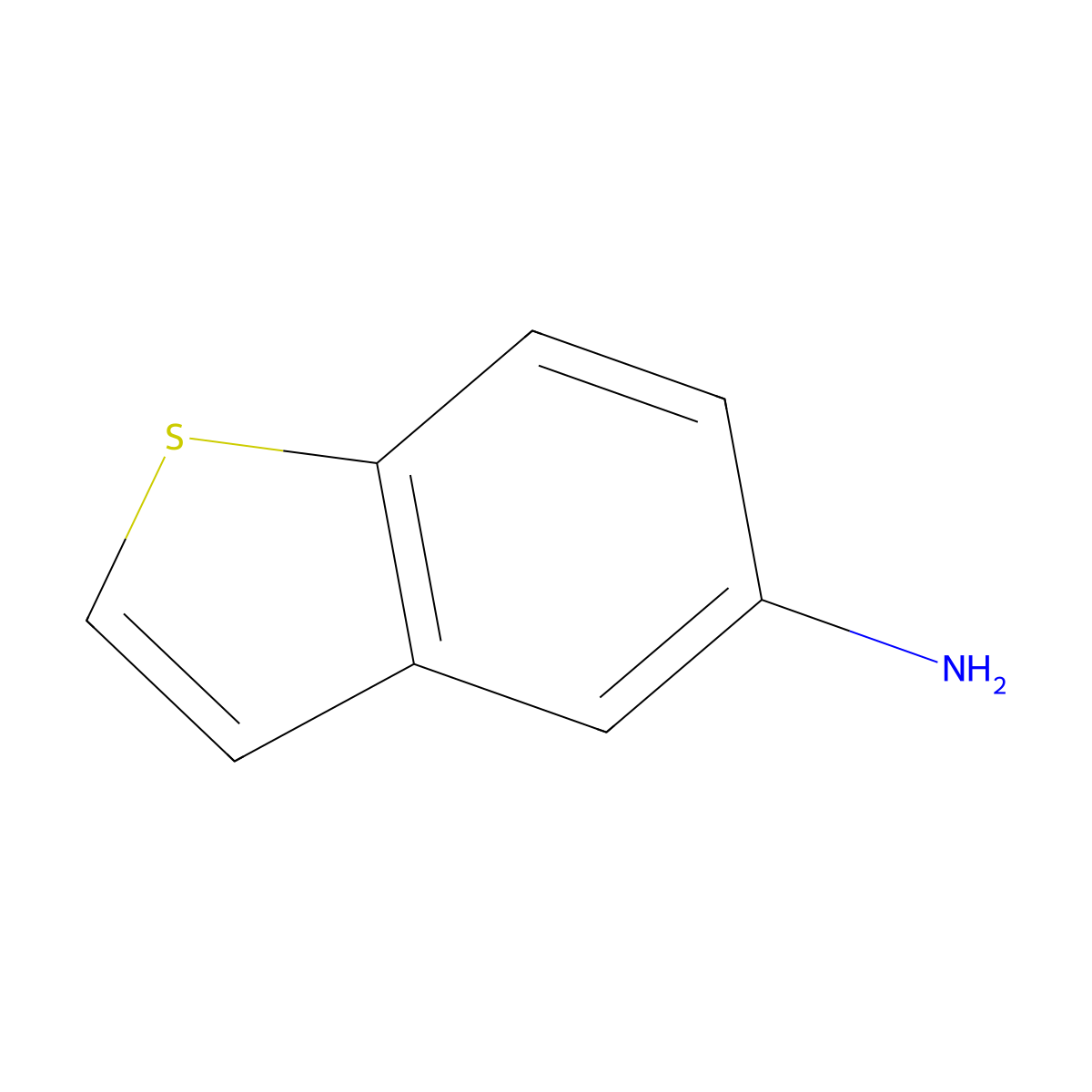 Benzo(b)thiophen-5-amine molecular structure, CAS 20532-28-9