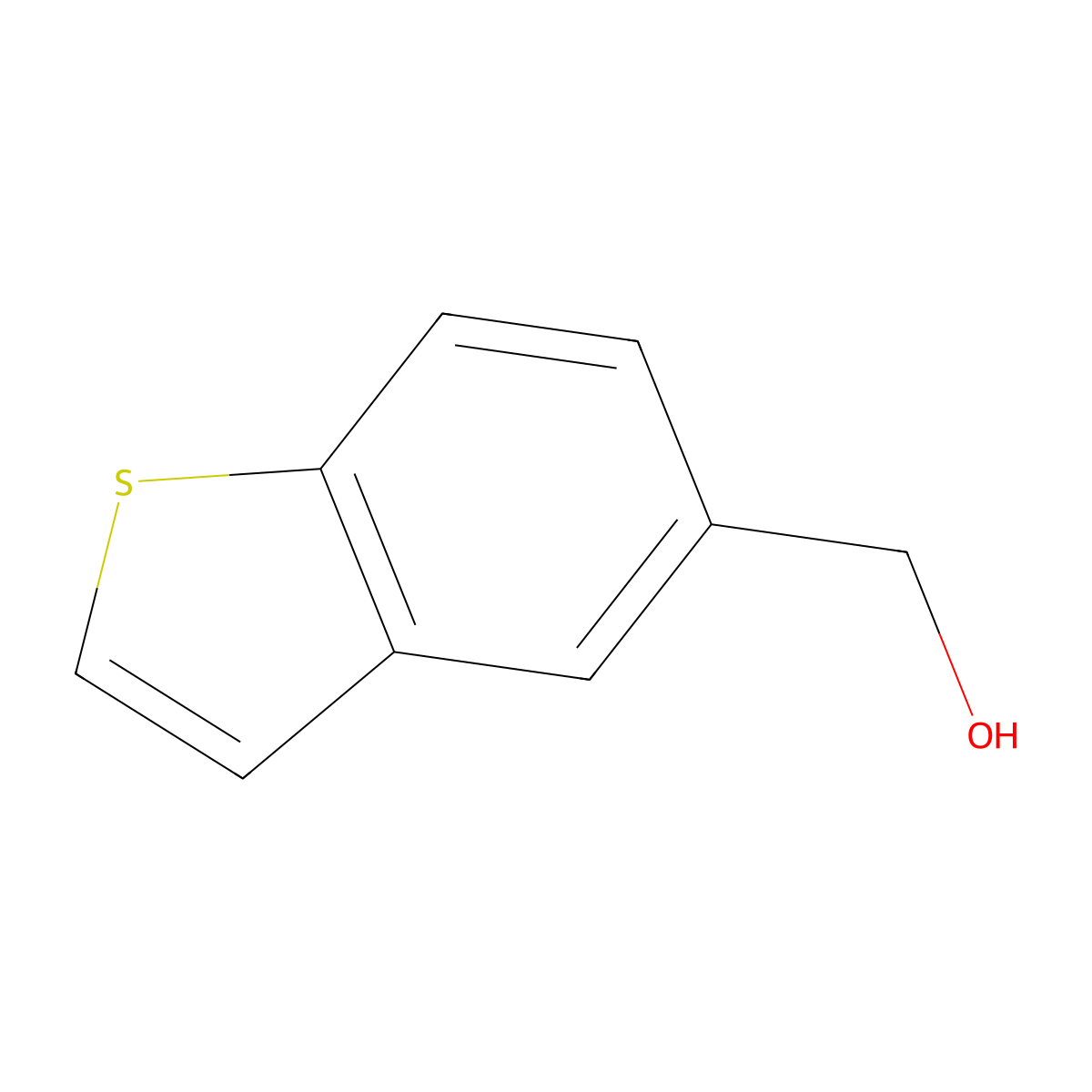 1-Benzothiophen-5-ylmethanol molecular structure, CAS 20532-34-7