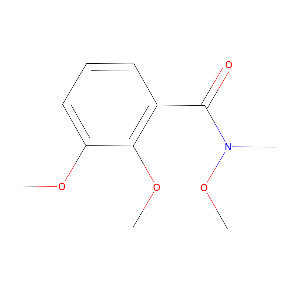 N,2,3-trimethoxy-N-methylbenzamide molecular structure, CAS 205320-01-0