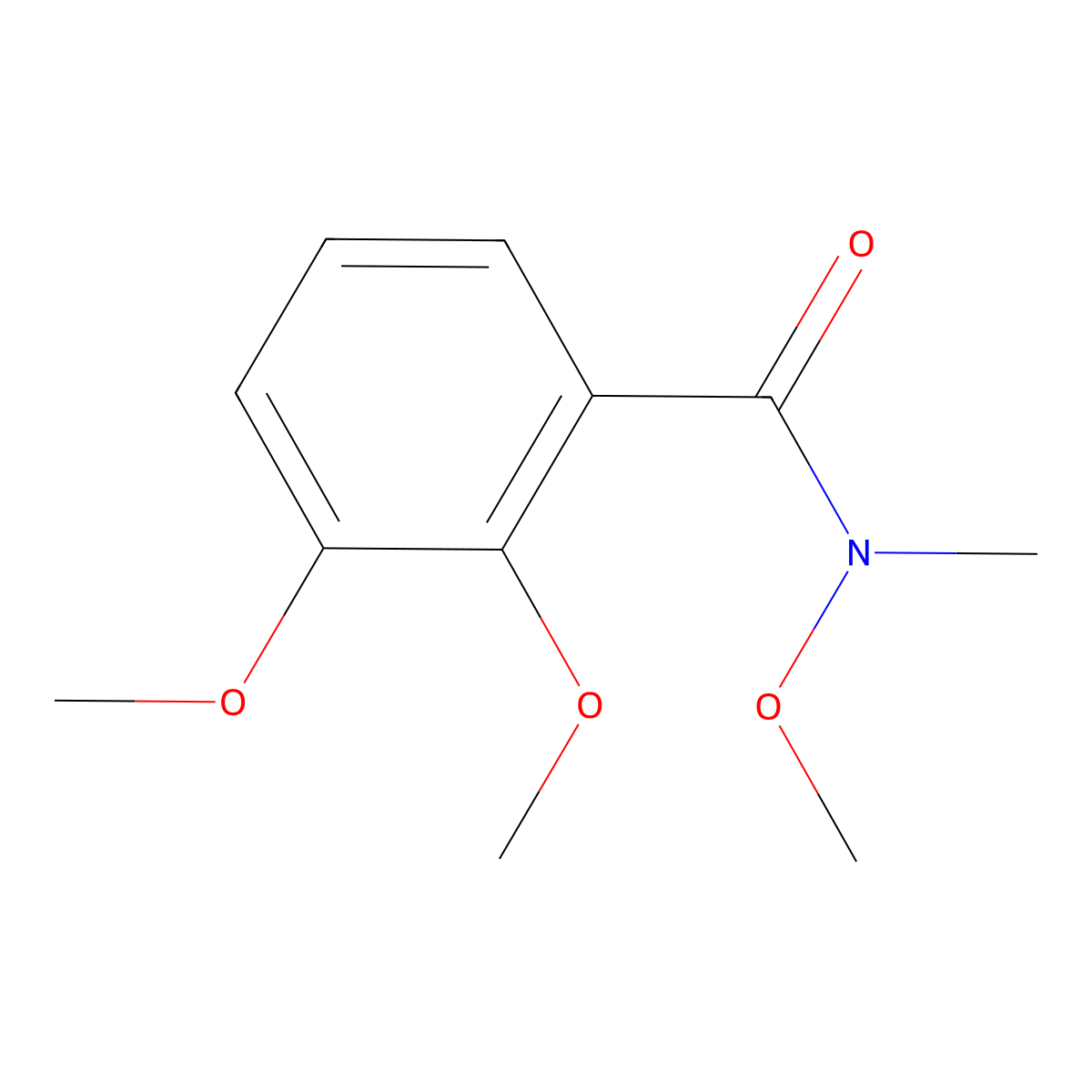 N,2,3-trimethoxy-N-methylbenzamide molecular structure, CAS 205320-01-0