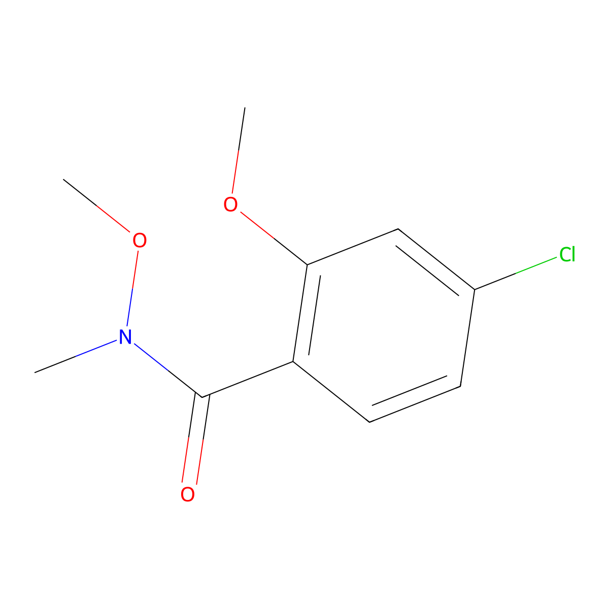 4-Chloro-N,2-dimethoxy-N-methylbenzamide molecular structure, CAS 205320-02-1