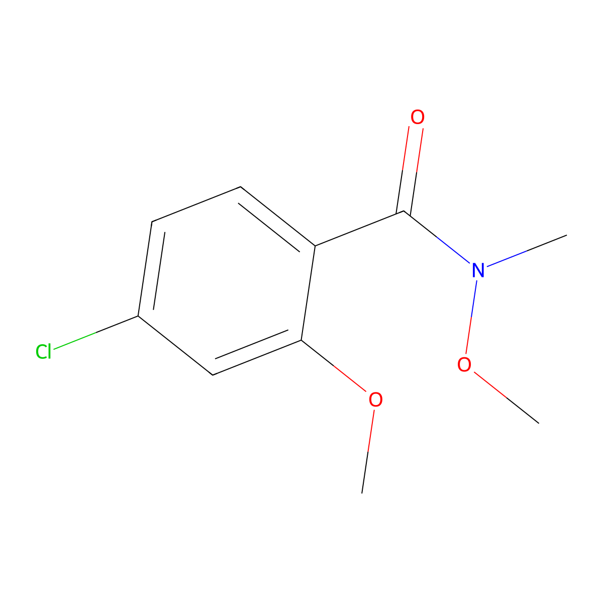 4-Chloro-N,2-dimethoxy-N-methylbenzamide molecular structure, CAS 205320-02-1