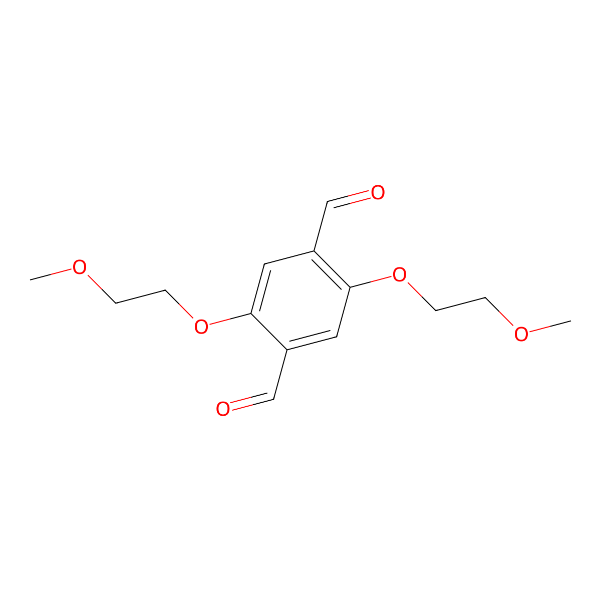 2,5-Bis(2-methoxyethoxy)terephthalaldehyde molecular structure, CAS 2053247-15-5